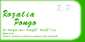 rozalia pongo business card